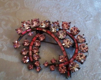 PINK RHINESTONE Brooch-