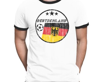 DEUTSCHLAND GERMANY Mens Country T-Shirt FOOTBALL World Cup 2018 Mans Retro Circle Flag