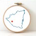 NICARAGUA map cross stitch pattern. Nicaragua art with capital map. DIY Wedding gift