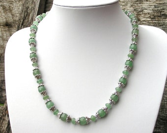 Aventurine Necklace, Green Aventurine, Gemstone Necklace, Stone Bead Necklace, Necklace Aventurine, Necklace Stone Bead, Bead Necklace Stone