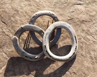 Vintage Horseshoes - Set of 3 - Cowboy Western Barn Decor