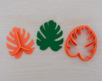 Tropical Leaf Fondant Cutter with Plunger