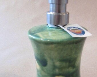 Soap Hand Pump - Hand Glazed, Kiln Fired
