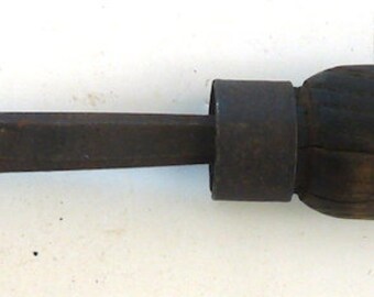 Antique soldering iron leather metal forming tool vintage industrial