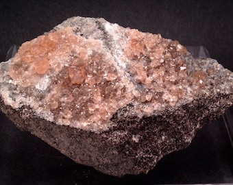 Gem Hessonite Garnets on matrix from the Jeffrey Mine, Quebec