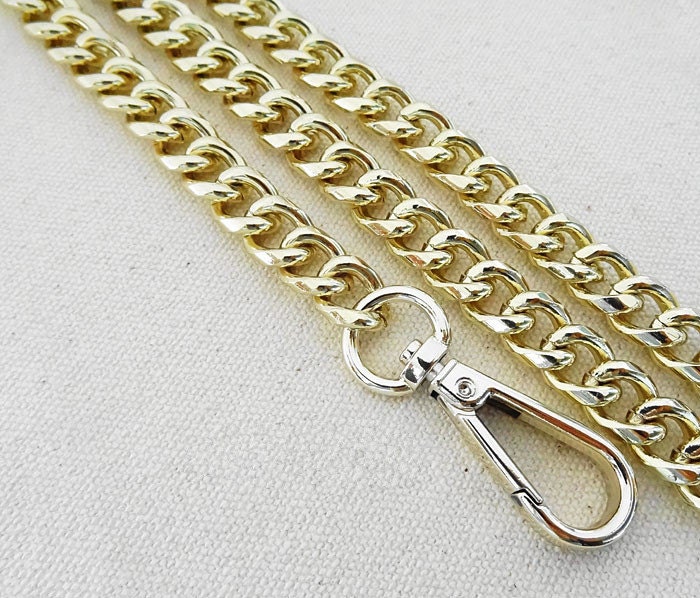 11mm Light Gold Bag Chain Shoulder Strap Metal Replacement