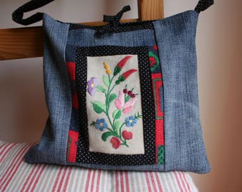 Boho bag, Shoulder bag, Embroidered bag, Handmade bag, Boho shoulder bag, Womens bags, Hungarian embroidery, Kalocsa embroidery, Bohemian