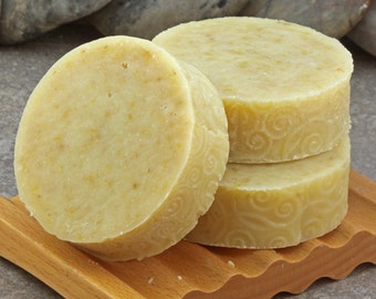 Calendula Herbal Handcrafted Cold Process Round Soap Bar