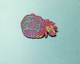 Hermit crab skull pin