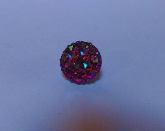 Red 12 mm resin cabochon