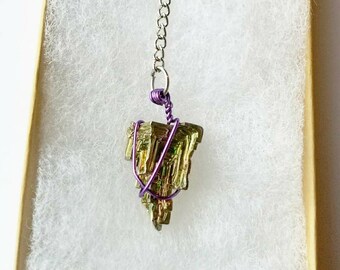 Bismuth Y necklace