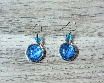 Earrings and a Denim Blue cabochon