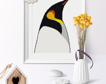 Penguin Stitch Pattern, Antarctic Animal Modern Cross Stitch Instant Download, Wall Decor Cross Stitch PDF File