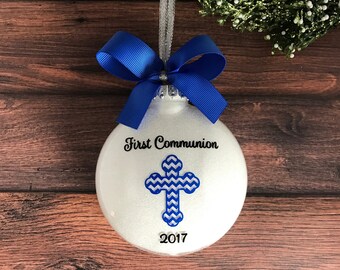 1st Communion Gift for Boy, Personalized First Communion Ornament, Gift Boy, 1st Holy Communion Gift, First Holy Communion, Communion Boy