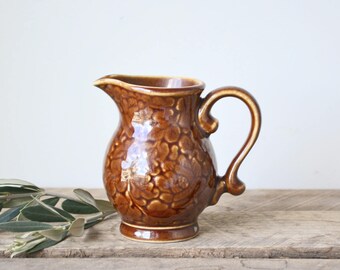 Vintage Small Brown Ceramic Creamer
