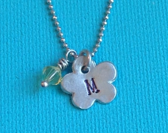 Fine silver Initial necklace