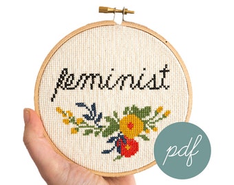 Feminist, Modern Cross Stitch Pattern *PDF Only