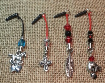 cell phone dust plug charms