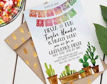 Fiesta Graduation Invitation | Editable Printable Invitation | Fiesta & Fun Design | Instant Download PDF | Custom Graduation Invite PDF