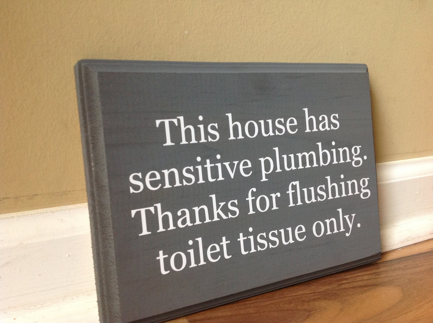 This House Has Sensitive Plumbing Septic System Rules Wooden
