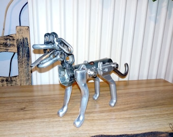 recycled metal dog-miniature dog-dog-sculpture-kids gift-toy-gift-