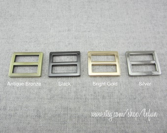 1 inch Slide Metal Buckle Strap Adjuster 2pcs