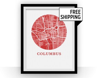 Columbus Map Print - City Map Poster