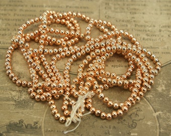 Vintage Metal and Plastic Gold Beads 4mm