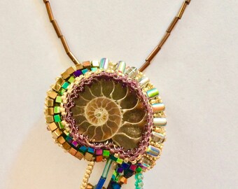 Ammonite pendant/brooch