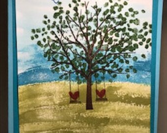 Hearts Swings Greeting Card