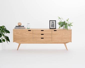 Sideboard, credenza, dresser, commode - made of oak wood