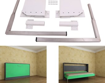 DIY Murphy Wall Bed Springs Mechanism Hardware Kit ,Horizontal Wallbed Mounting,White