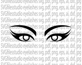 T-shirt svg, Eyelashes SVG File, Makeup SVG File, eye svg, woman svg, eyebrow svg, jumper svg, eyelashes cut files, dxf, png, eps, jepg, pdf
