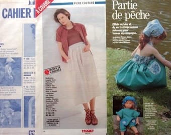 OUT July 1991 sewing pattern - SKIRT dress girl woman
