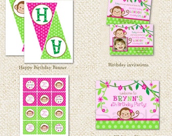 Mod Monkey Printable Party Package