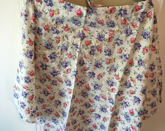 Vintage Floral Half Apron