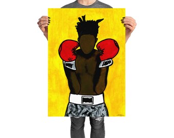 Basquiat, Radiant Child, Poster, Warhol, Boxing, Basquiat Art, Basquiat Poster, Print, Basquiat Print, Jean Michel Basquiat
