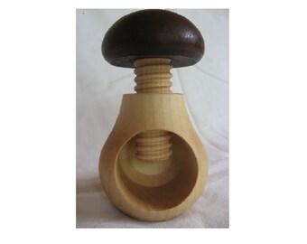 European Beechwood Mushroom Nutcracker Wooden Nut Cracker.