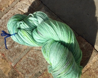 Not What I Mint - 13% off - NEW hand dyed 100 percent superwash Merino wool bulky yarn 137 yards