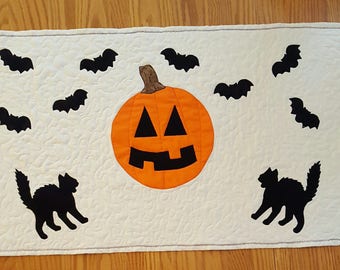 Holiday Halloween Quilted Table Runner