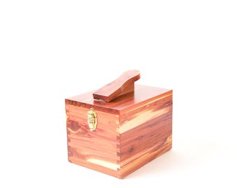 Cedar Shoe Shine Box 100% Handmade in USA