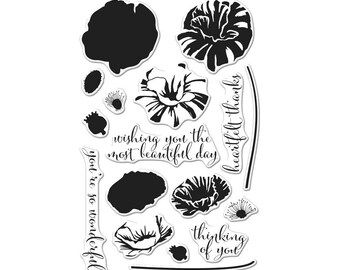 Hero Arts Color Layering Poppy Stamp Set