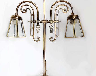 Vintage Brass Student Table Lamp