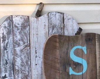 Set of Two Monogram Pumpkins