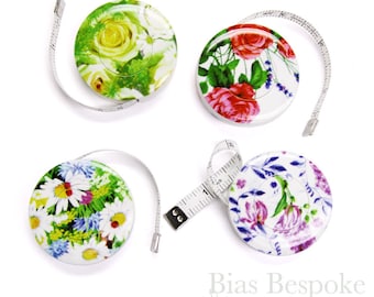 Tulips, Roses & Daisies Retractable Tape Measures, 60", Made in Germany