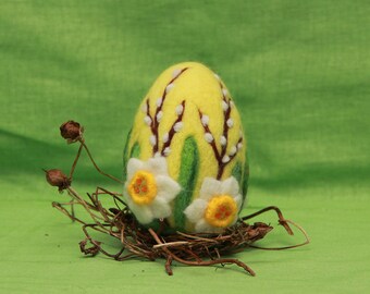 Needle felted Easter egg, wool Easter egg, Easter ornament