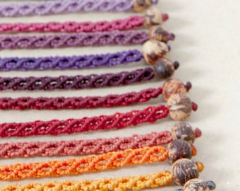 Macrame bracelet, handmade jewelry, choose your color, micro macrame, friendship bracelet