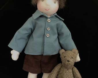 Christopher Robin and Pooh Waldorf doll