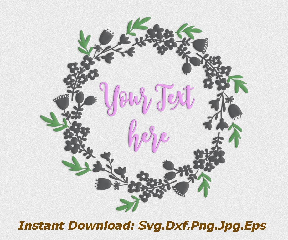 Download flower wreath svg floral frame svgfloral swag svg floral