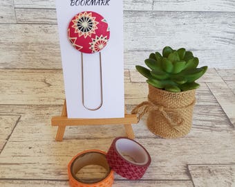 Bookmark - Button Bookmark - Paperclip Bookmark - Book accessories - Planner Accessories - Giant Paperclip Bookmark - Scarlet Collection